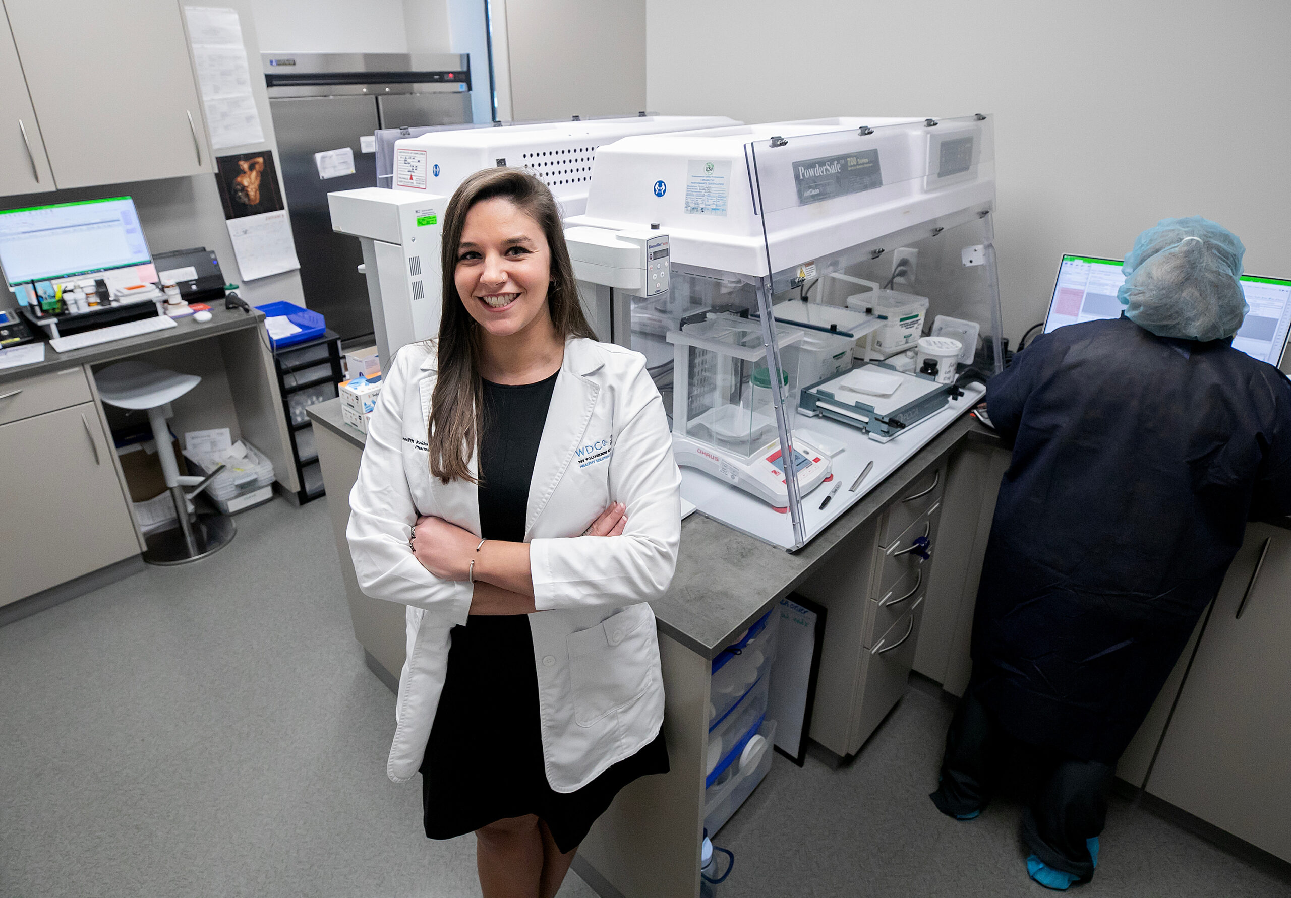 Portrait of Meredith Kelderhouse, PharmD, compounding pharmacist at Williamsburg Drug Company